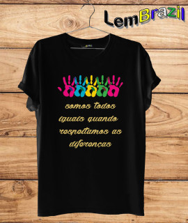 Camiseta Somos Todos Iguais LemBrazil. Camiseta 100% Algodão personalizada com Impressão Digital garantindo maior durabilidade e conforto!